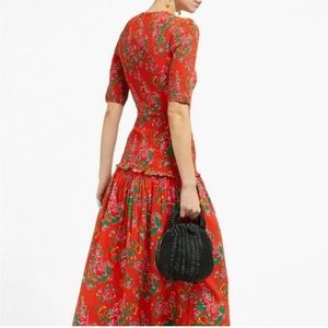 RHODE Floral Midi Dress